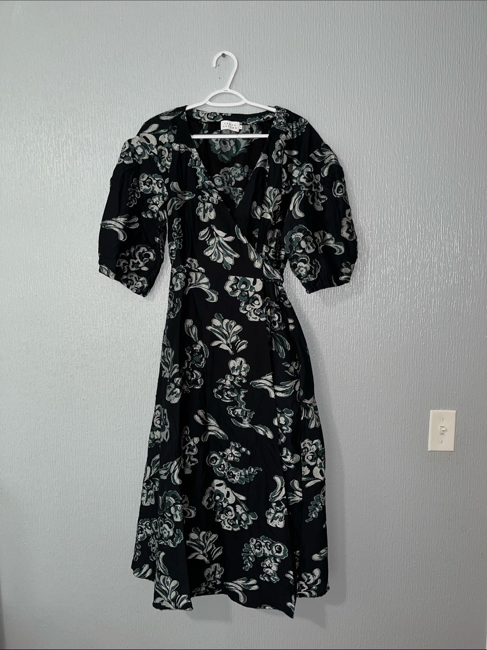 Tanya Taylor Floral Tapestry Design Wrap Dress